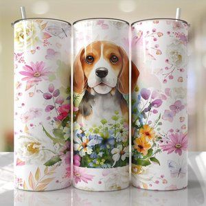 Beagle Dog 20oz Tumbler with‎ Straw
